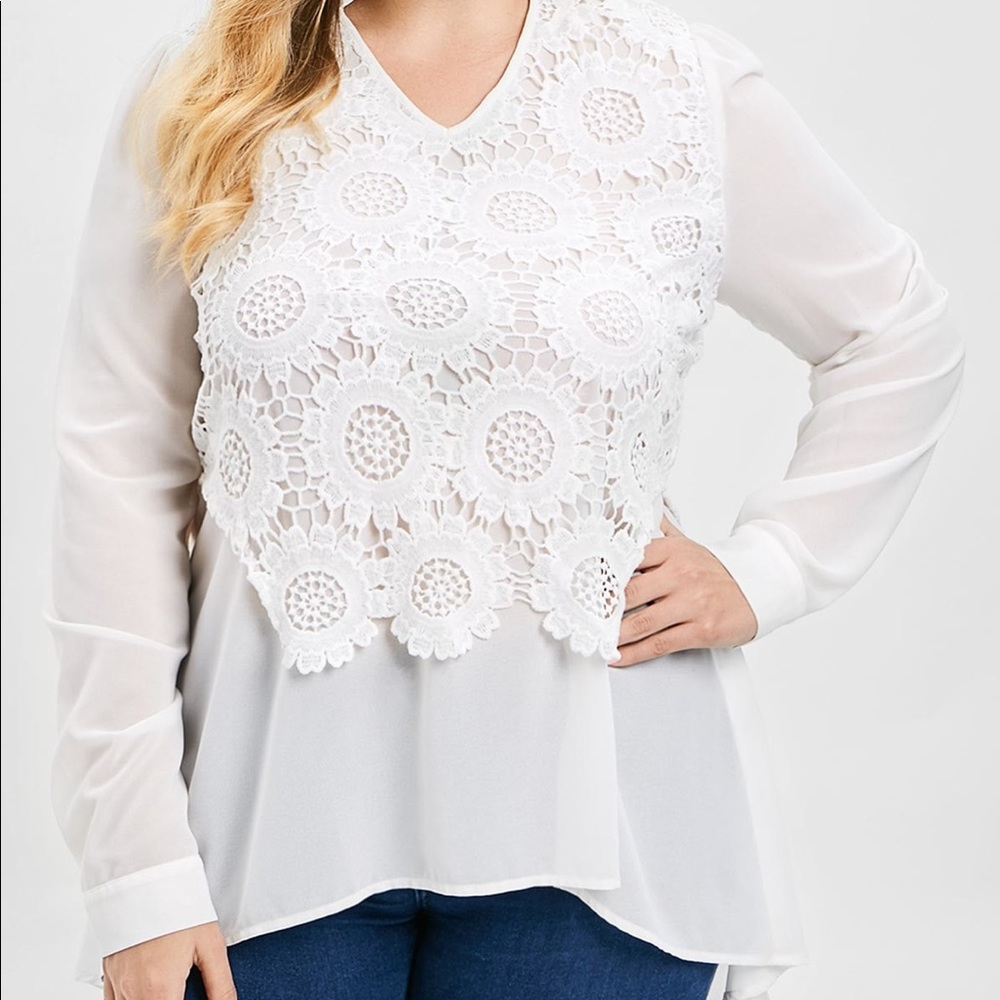 White lace top